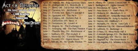 Act Of Defiance - Summer Tour - promo flyer - 2016 - #MO843299ILMF