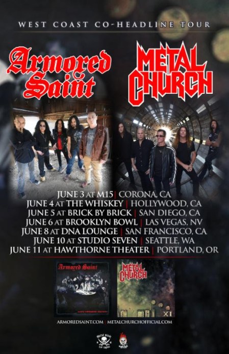 Armored Saint - Metal Church - promo tour flyer - Summer 2016 - #MO999ILMFBJ