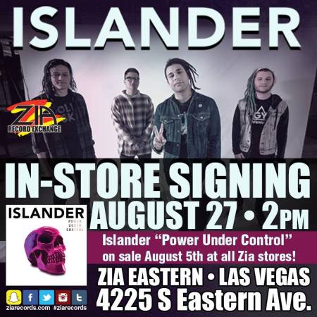 Islander - in store signing flyer - las vegas - august 27 - #MO99ILMNGSO3