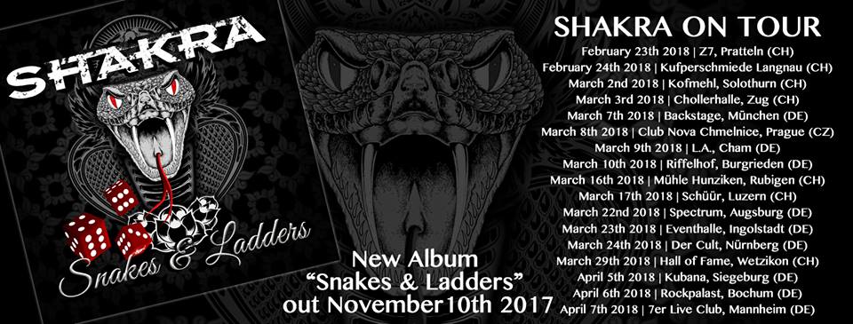 Shakra - Snakes and Ladders - album - tour promo banner - 2017 - #333MO99ILMFSO3