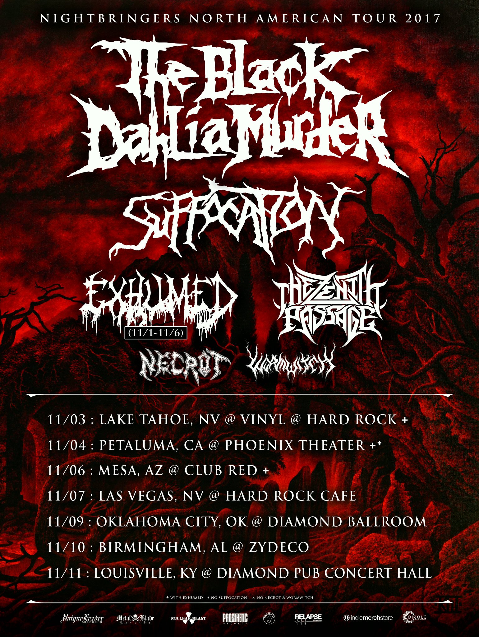 The Black Dahlia Murder - November Tour Flyer - 2017 - #3MO33ILMFSO77