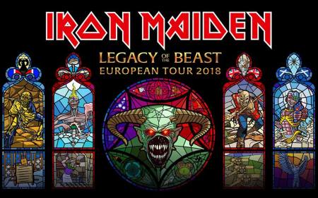IRON MAIDEN - Legacy of the Beast European Tour - 2018 - promo flyer - #MO3399ILMFSO