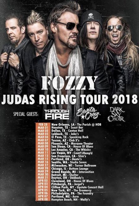 Fozzy - Winter Tour promo flyer - 2018 - #33MO99ILMN