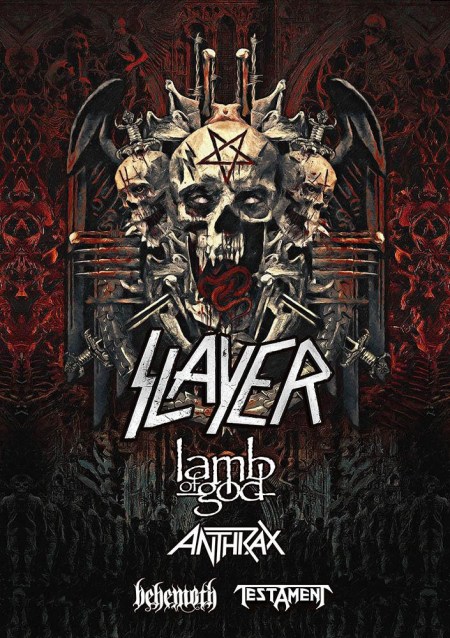 SLAYER - Lamb Of God - Anthrax - Behemoth - tour flyer - 2018 - #333MO8383ILMNTG