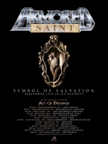 Armored Saint - Summer 2018 - tour flyer - #333MO222ILMFG103