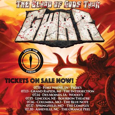 GWAR - July 2018 Tour flyer - #33MO332ILMG