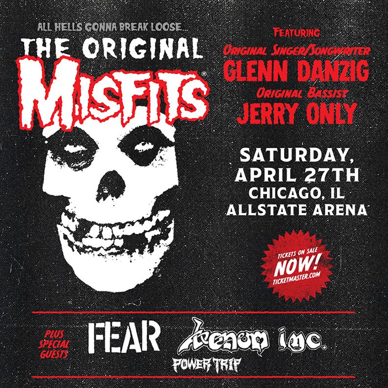 Misfits - April 27 - 2019 - Chicago concert flyer - #33MO9993