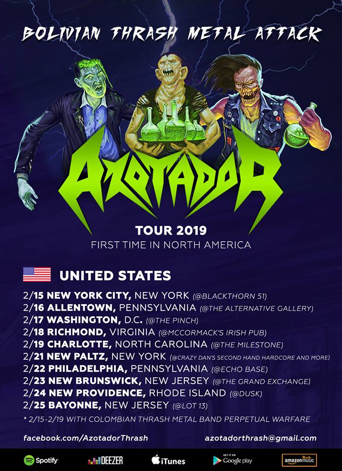 azotador - tour flyer - february 2019 - #33ilmg333mosmo