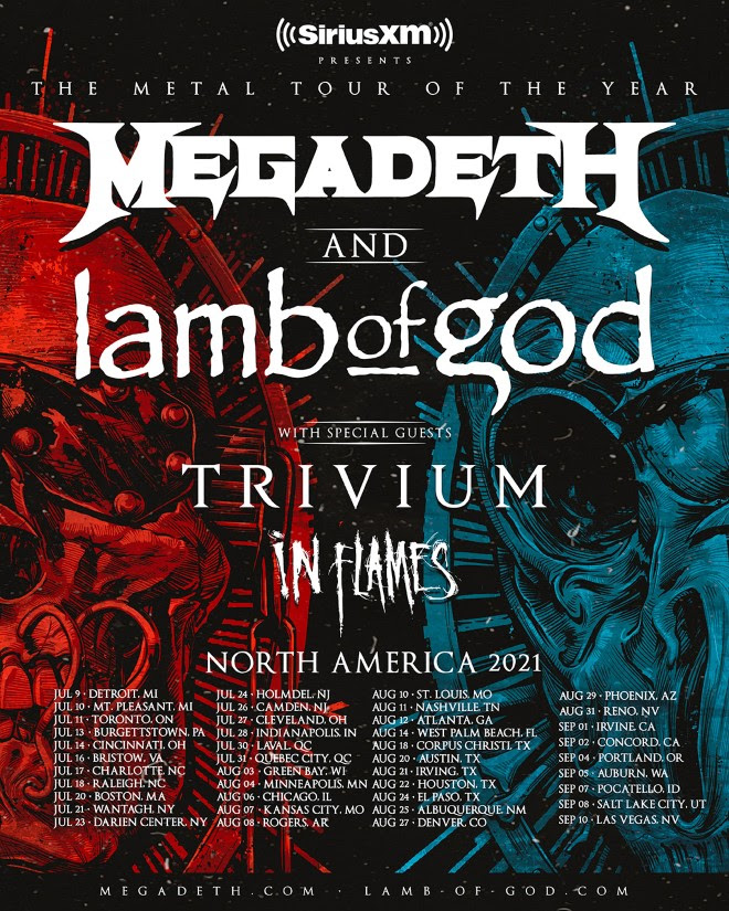 MEGADETH - The Metal Tour Of The Year - 2021 - tour flyer promo pic - #33ILGd311