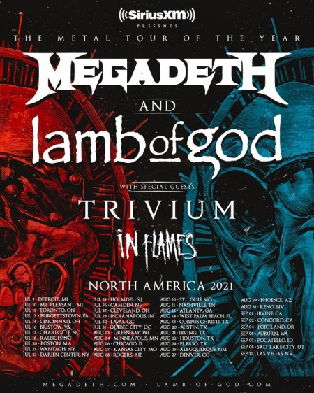 MEGADETH - The Metal Tour Of The Year - 2021 - tour flyer promo pic - #33ILGd311