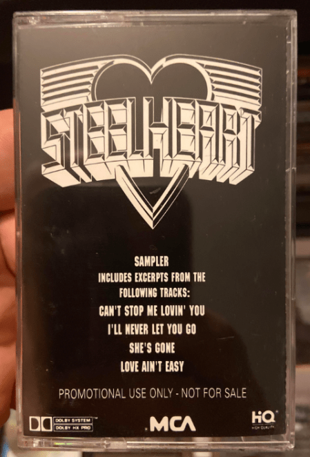 STEELHEART - cassette sampler - cover - 1989 - 33MO33ILGD