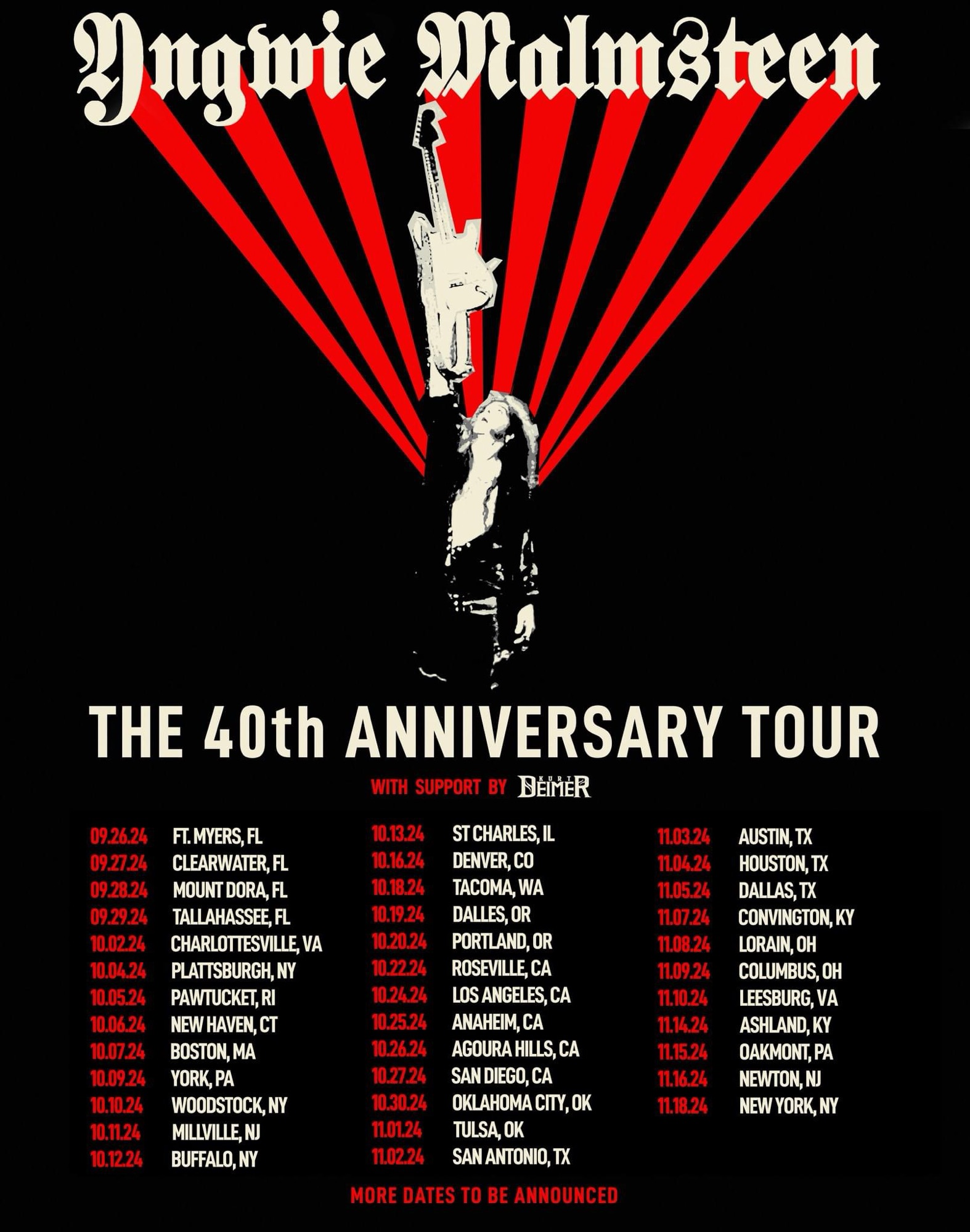 Anniversary Yngwie 40th Malmsteen Tour - – Japan Announces The