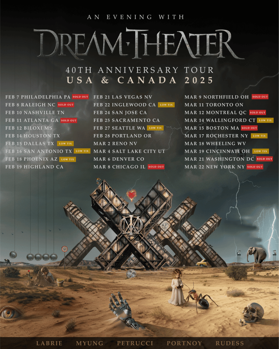 DREAM THEATER 40th Anniversary Tour USA & Canada 2025 | Dates