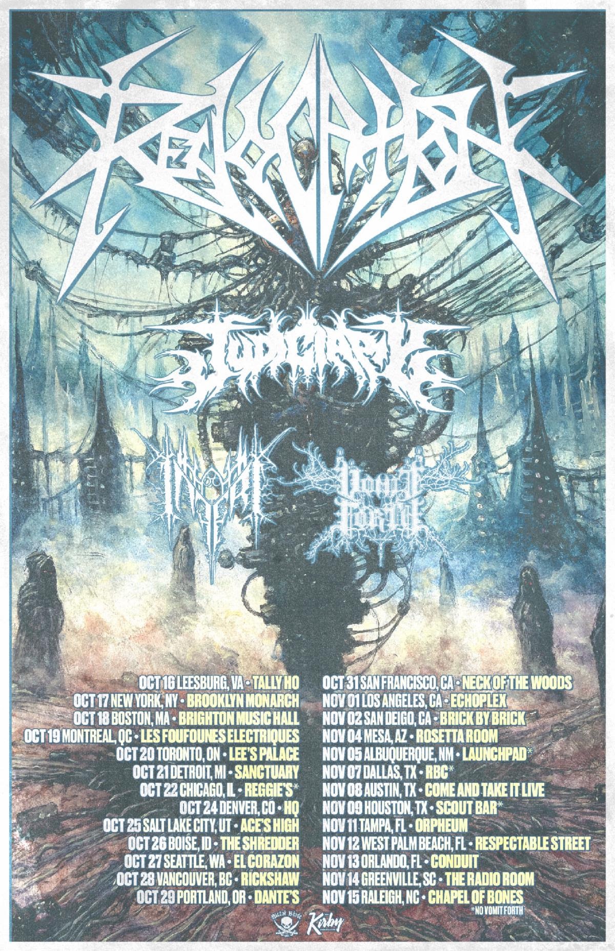 Revication Metal REVOCATION New Gods, New Masters Tour – Dates, Cities & Venues Listed ...