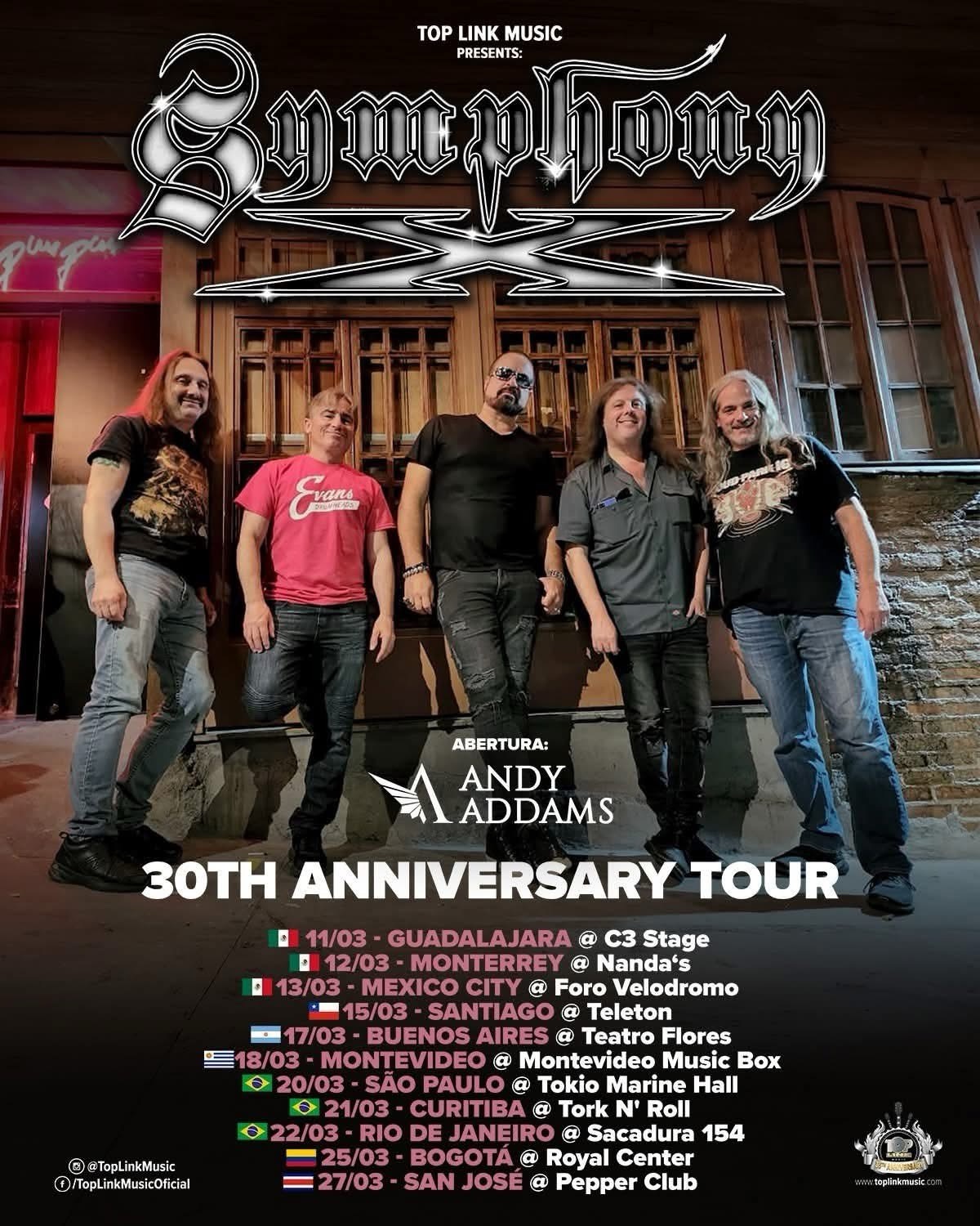 SYMPHONY X 30th Anniversary Tour 2026 – South & Central America