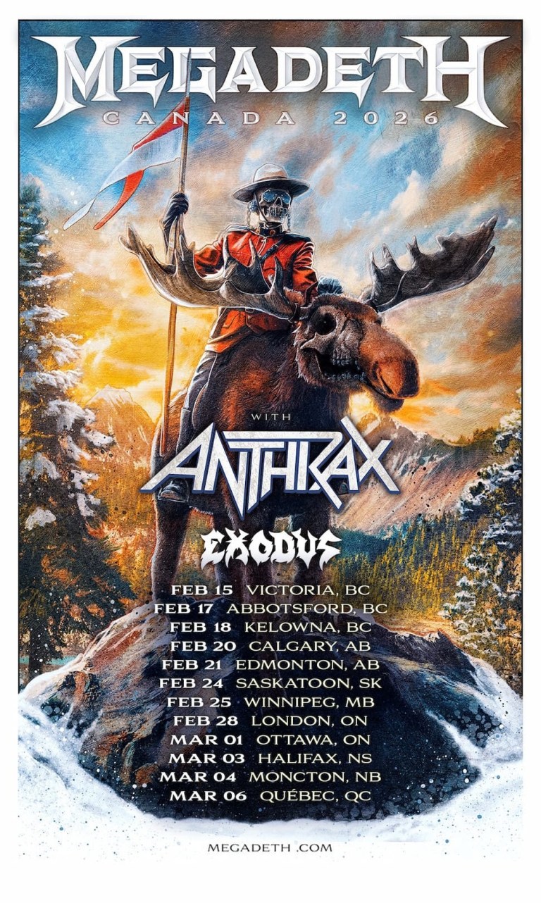 Megadeth Canada Tour 2026 With Anthrax And Exodus Info Dates