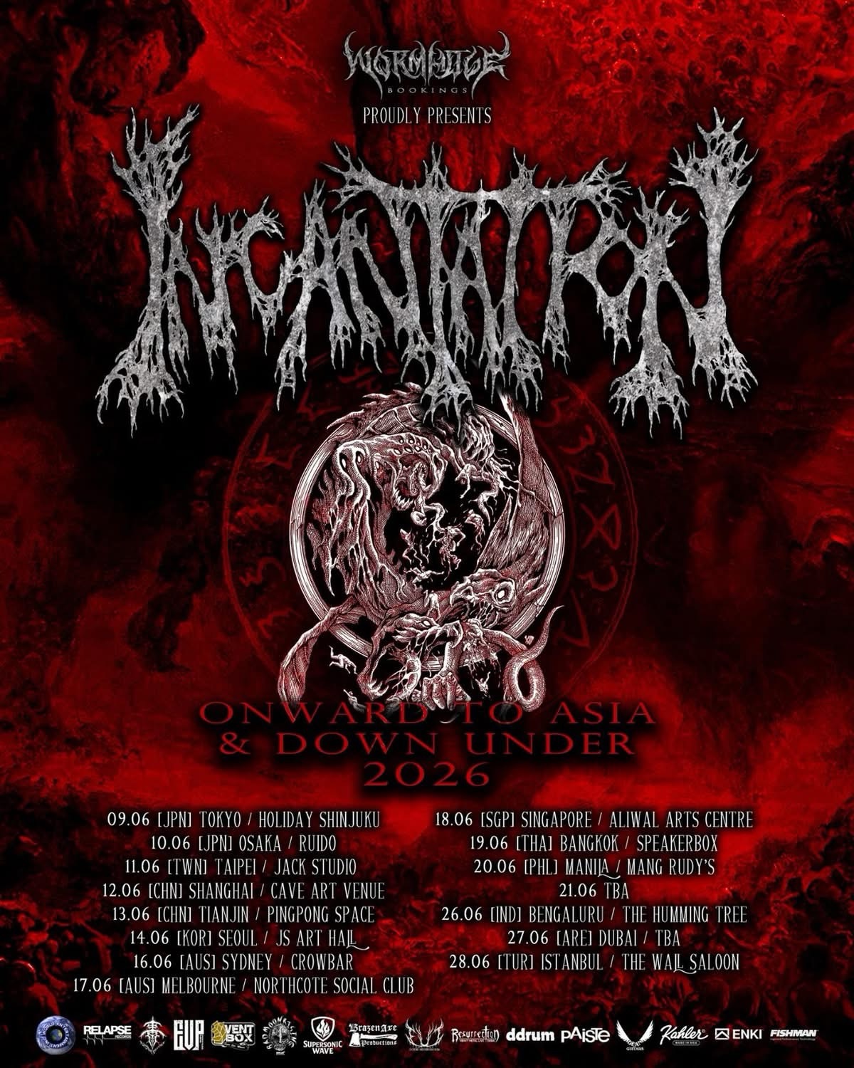 INCANTATION – Announces Onward to Asia and Down Under 2026 Tour | Dates ...