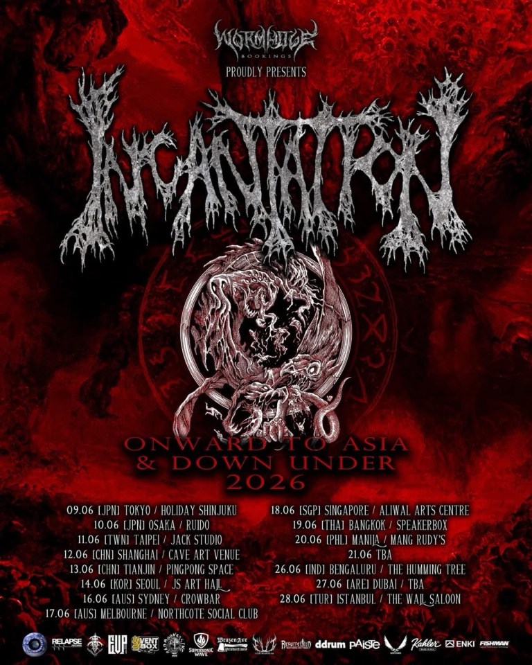 INCANTATION – Announces Onward to Asia and Down Under 2026 Tour | Dates ...
